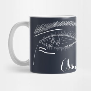 Observer eye white Mug